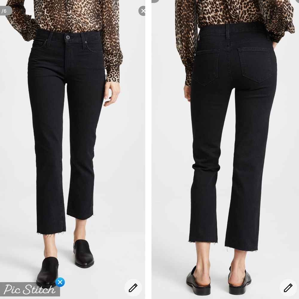 Paige Hoxton Straight Ankle High Rise Jeans in Riot